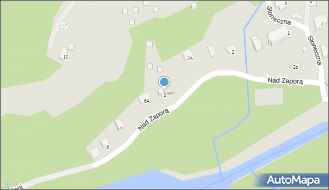Wisła, Nad Zaporą, 4, mapa Wisła