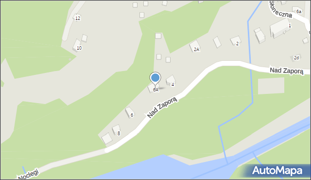 Wisła, Nad Zaporą, 6A, mapa Wisła