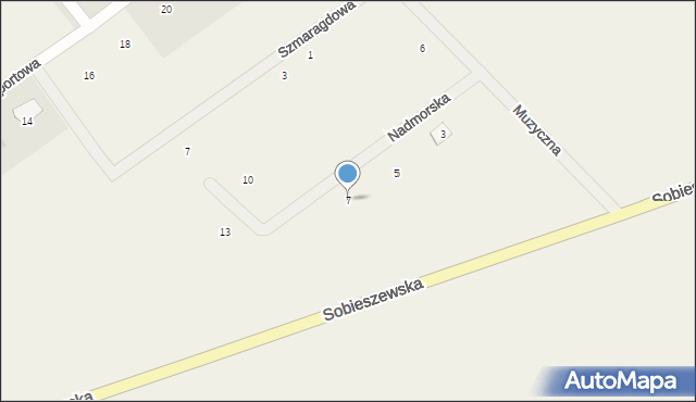 Wiślinka, Nadmorska, 7, mapa Wiślinka