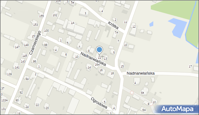 Wizna, Nadnarwiańska, 11, mapa Wizna