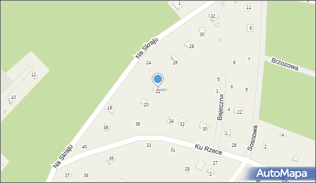 Władysławów, Na Skraju, 22, mapa Władysławów