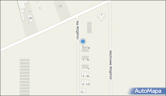 Włoszakowice, Na Wzgórzu, 3, mapa Włoszakowice