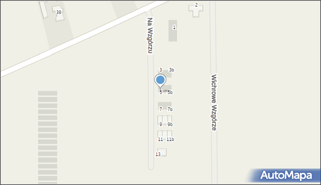 Włoszakowice, Na Wzgórzu, 5, mapa Włoszakowice