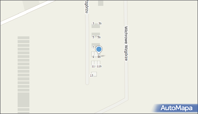 Włoszakowice, Na Wzgórzu, 9b, mapa Włoszakowice