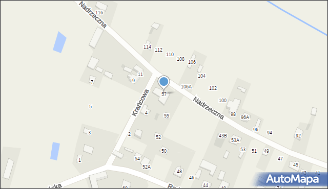 Wohyń, Nadrzeczna, 57, mapa Wohyń