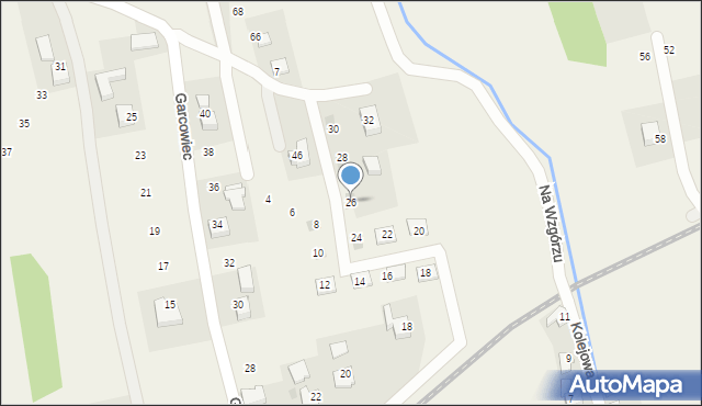 Wola Radziszowska, Na Wzgórzu, 26, mapa Wola Radziszowska