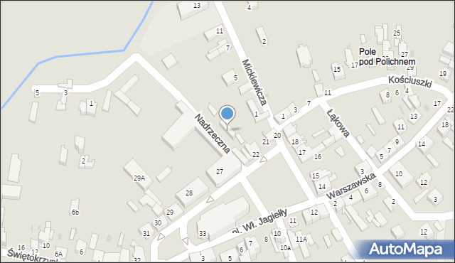 Wolbórz, Nadrzeczna, 1a, mapa Wolbórz