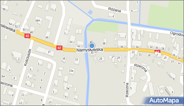 Wołczyn, Namysłowska, 31, mapa Wołczyn