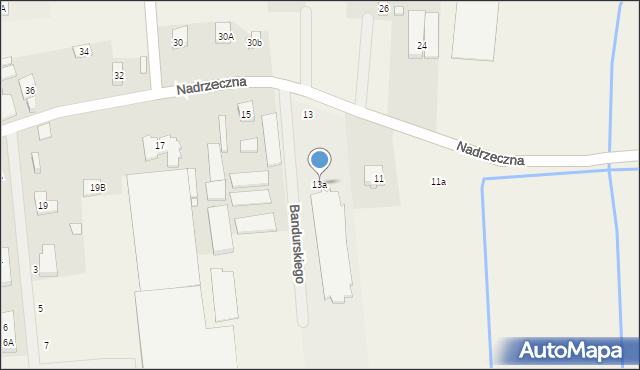Wólka Kosowska, Nadrzeczna, 13a, mapa Wólka Kosowska