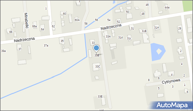 Wólka Kosowska, Nadrzeczna, 33B, mapa Wólka Kosowska