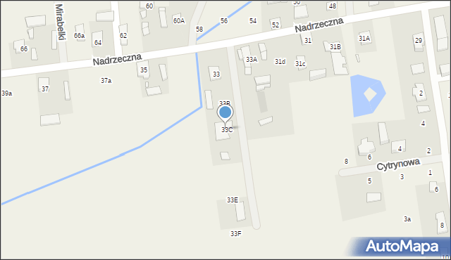 Wólka Kosowska, Nadrzeczna, 33C, mapa Wólka Kosowska