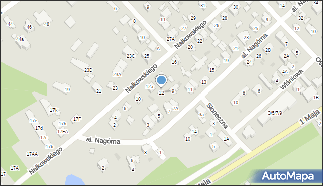 Wołomin, Nałkowskiego, 12, mapa Wołomin