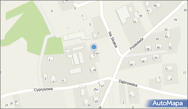 Wołowice, Na Skałce, 1, mapa Wołowice