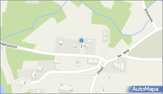 Wrocanka, Nadrzeczna, 4, mapa Wrocanka