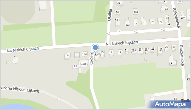 Wrocław, Na Niskich Łąkach, 15A, mapa Wrocławia