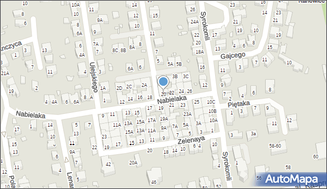 Wrocław, Nabielaka Ludwika, 20, mapa Wrocławia