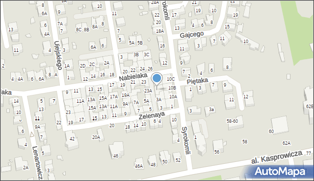 Wrocław, Nabielaka Ludwika, 25A, mapa Wrocławia