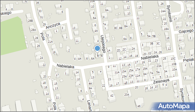 Wrocław, Nabielaka Ludwika, 8, mapa Wrocławia