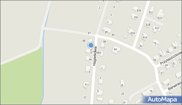 Wrocław, Nagietkowa, 4, mapa Wrocławia