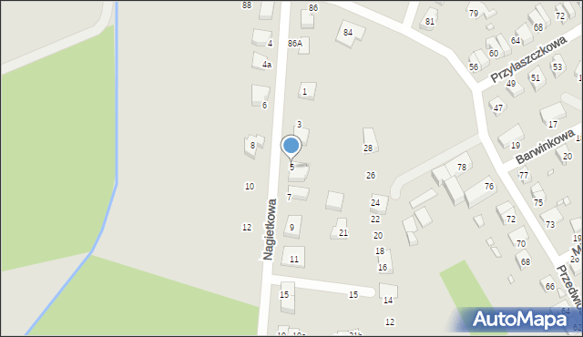 Wrocław, Nagietkowa, 5, mapa Wrocławia