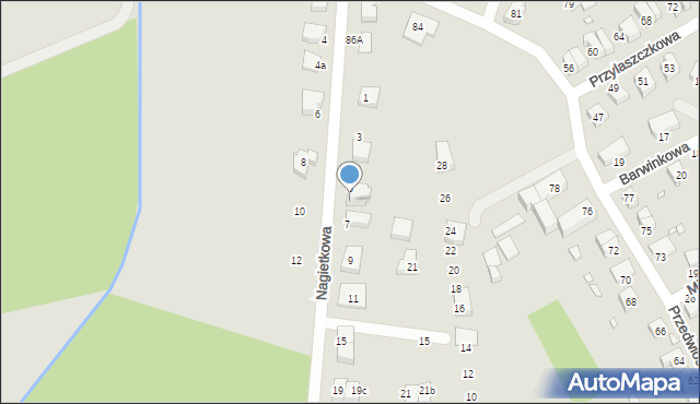 Wrocław, Nagietkowa, 5A, mapa Wrocławia