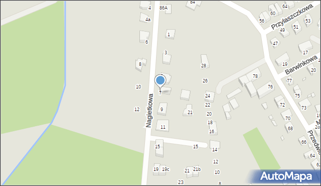Wrocław, Nagietkowa, 7, mapa Wrocławia