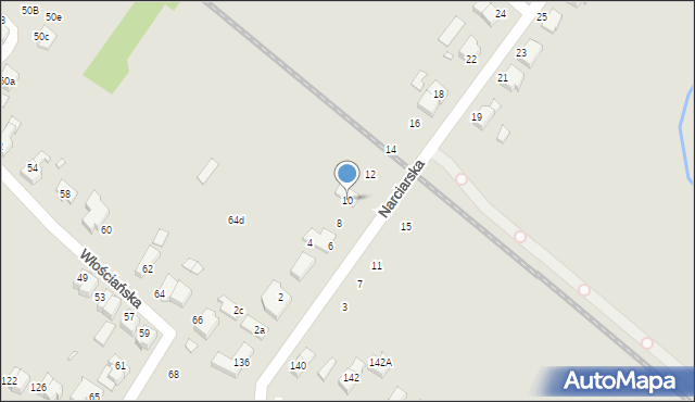 Wrocław, Narciarska, 10, mapa Wrocławia