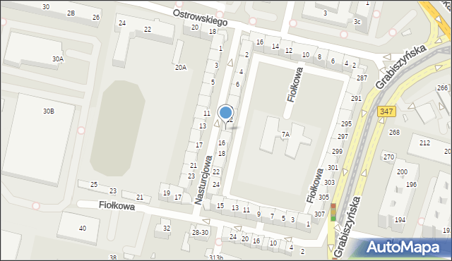 Wrocław, Nasturcjowa, 14, mapa Wrocławia