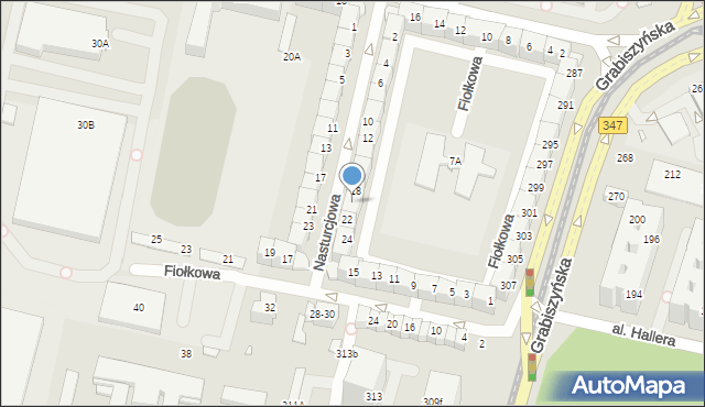 Wrocław, Nasturcjowa, 20, mapa Wrocławia