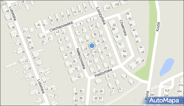 Wrocław, Nałęczowska, 29, mapa Wrocławia