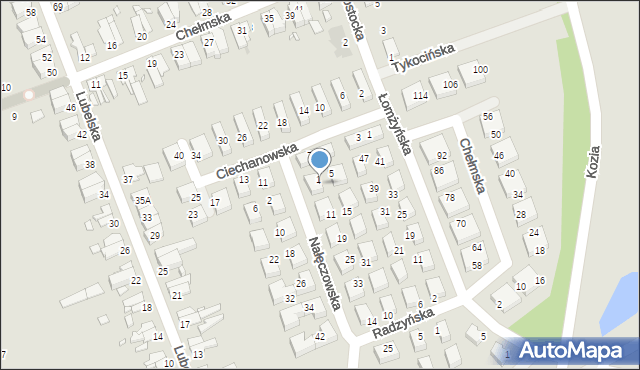 Wrocław, Nałęczowska, 3, mapa Wrocławia