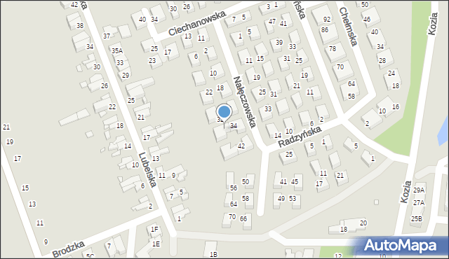 Wrocław, Nałęczowska, 38, mapa Wrocławia