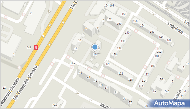 Wrocław, Na Ostatnim Groszu, 16, mapa Wrocławia