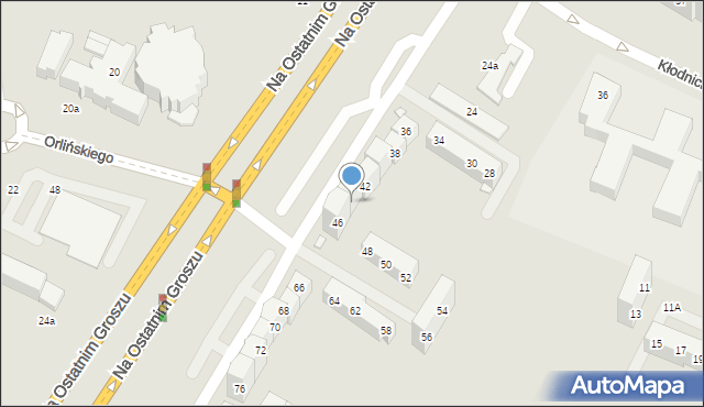 Wrocław, Na Ostatnim Groszu, 44, mapa Wrocławia