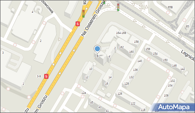 Wrocław, Na Ostatnim Groszu, 6, mapa Wrocławia