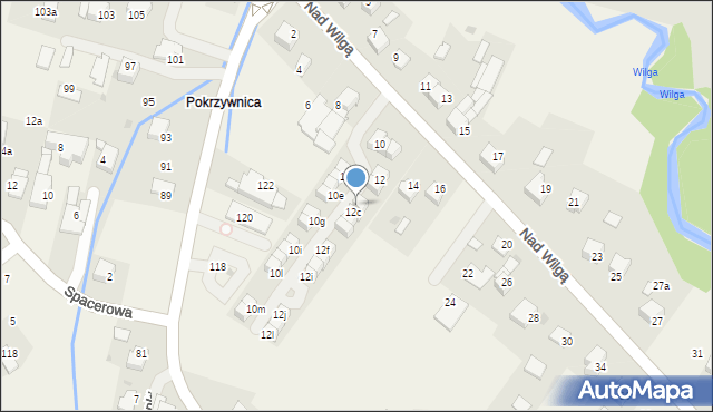 Wrząsowice, Nad Wilgą, 12b, mapa Wrząsowice