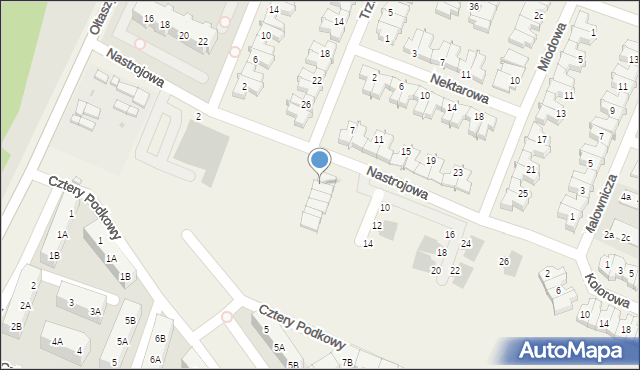 Wysoka, Nastrojowa, 4a, mapa Wysoka