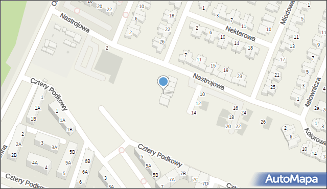 Wysoka, Nastrojowa, 4d, mapa Wysoka