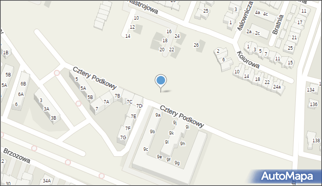 Wysoka, Nastrojowa, 8, mapa Wysoka