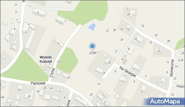 Wysoki Kościół, Na Skarpie, 23-25, mapa Wysoki Kościół