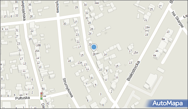 Wyszków, Nadgórze, 16, mapa Wyszków