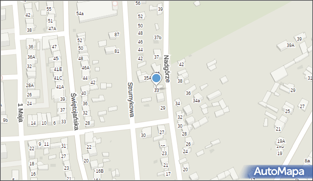 Wyszków, Nadgórze, 33, mapa Wyszków