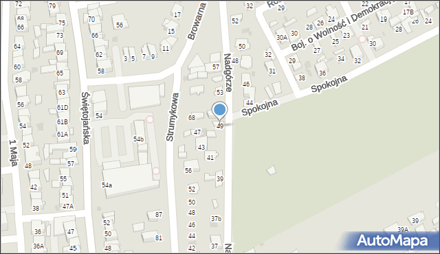 Wyszków, Nadgórze, 49, mapa Wyszków