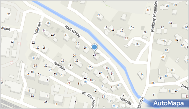 Zabierzów, Nad Wodą, 24, mapa Zabierzów