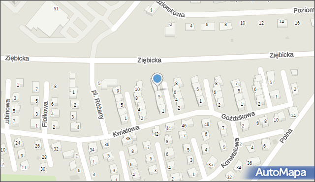 Ząbkowice Śląskie, Nagietkowa, 7, mapa Ząbkowice Śląskie