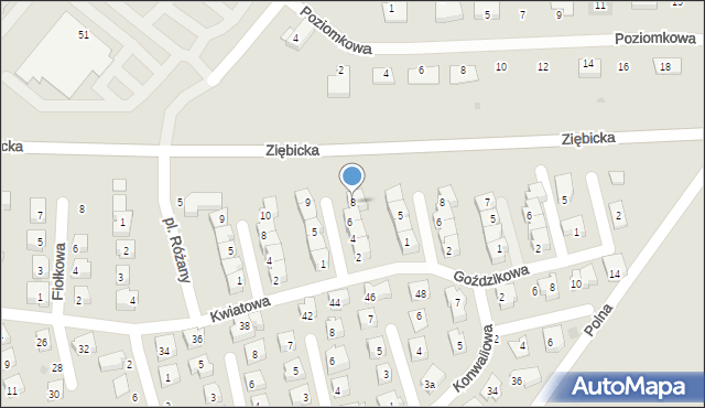 Ząbkowice Śląskie, Nagietkowa, 8, mapa Ząbkowice Śląskie