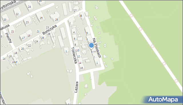 Zabrze, Na Piaskach, 3, mapa Zabrza