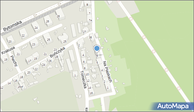 Zabrze, Na Piaskach, 6, mapa Zabrza