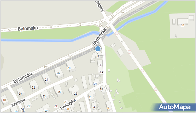 Zabrze, Na Piaskach, 8, mapa Zabrza