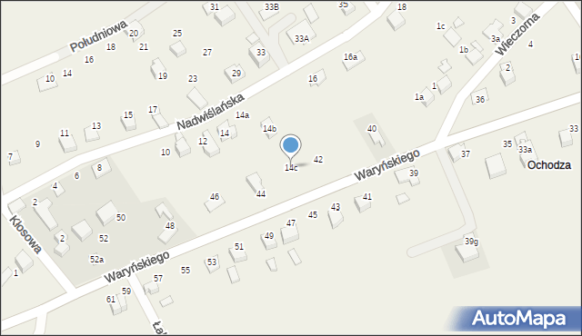 Zabrzeg, Nadwiślańska, 14c, mapa Zabrzeg